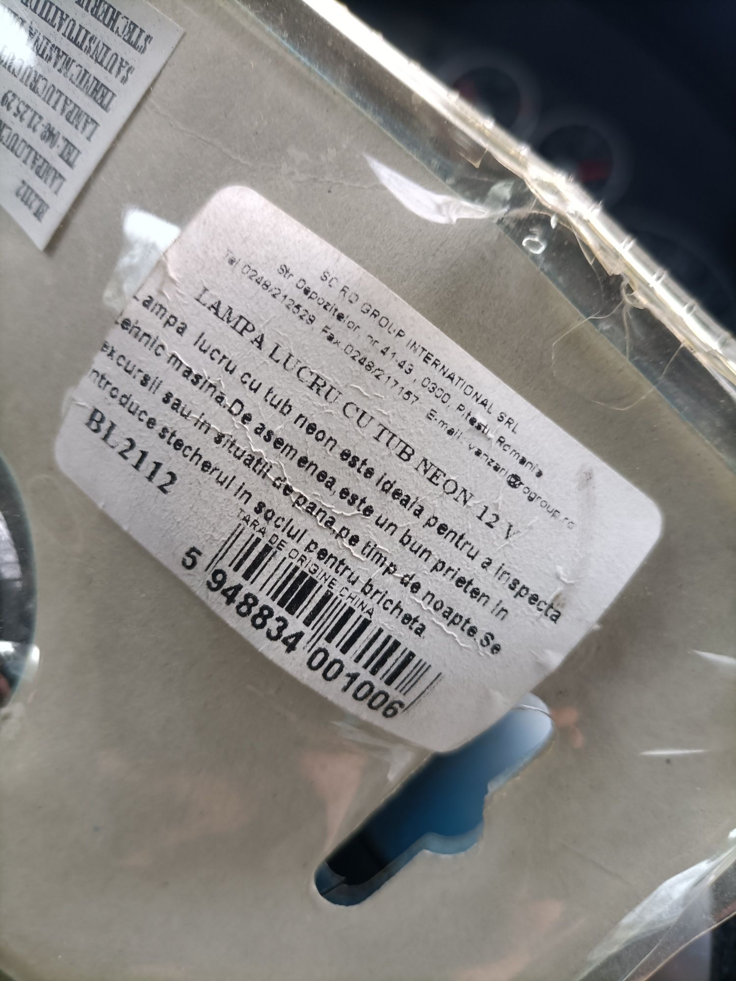 Lampă lucru auto cu tub neon 12 v livrare curier gratuită