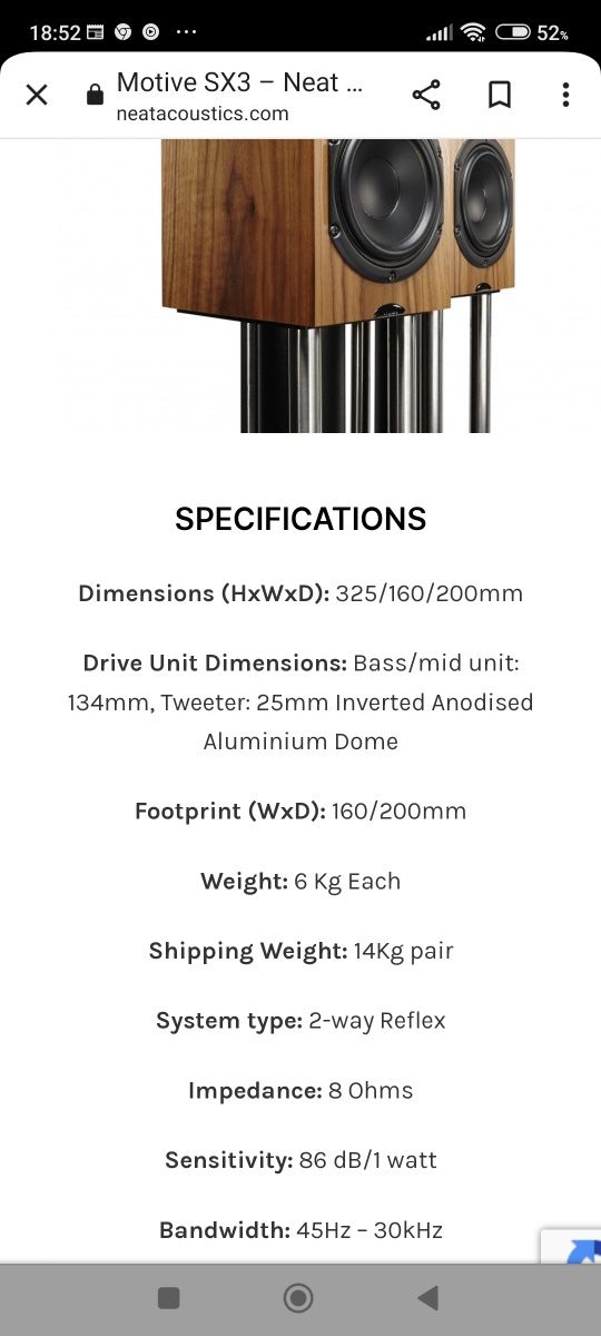 Neat Acoustics Motive sx3