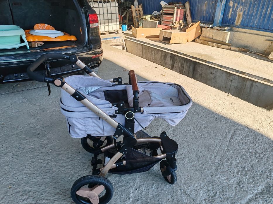 Carut 3 in 1, cadita pliabila cu hamac, premergator