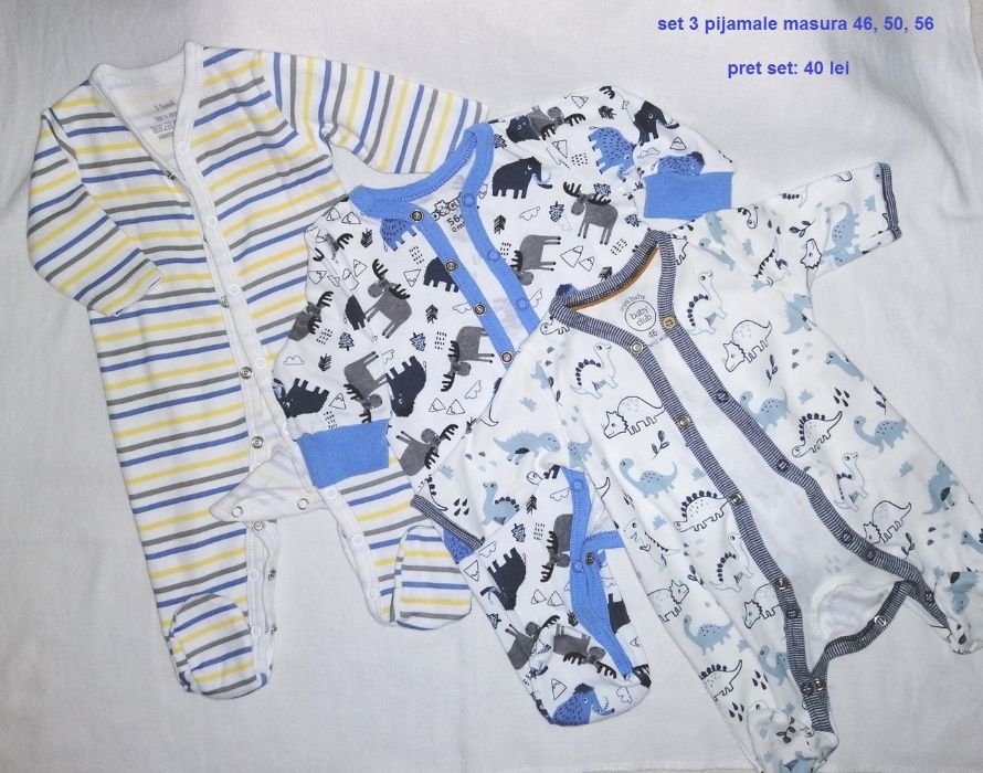 outlet: lot 30 haine bebe (body, pijamale, pantaloni scurţi, salopete)