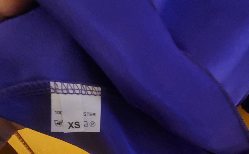 Rochie maneci lungi mov satin, Bogas,  noua cu eticheta, mar. XS/S/M