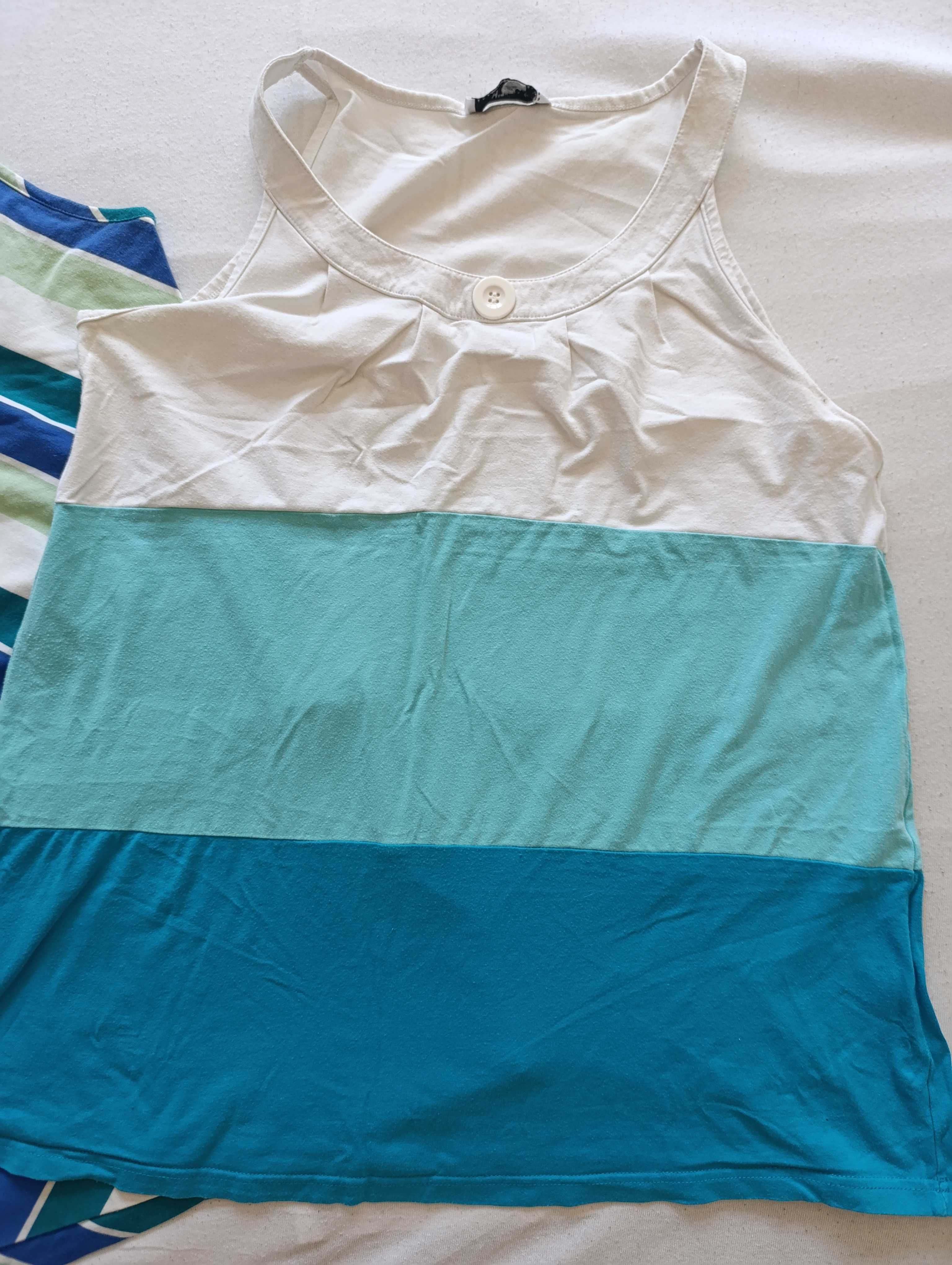 L/XL Лот туники/потник и блузка в цвят тюркоаз