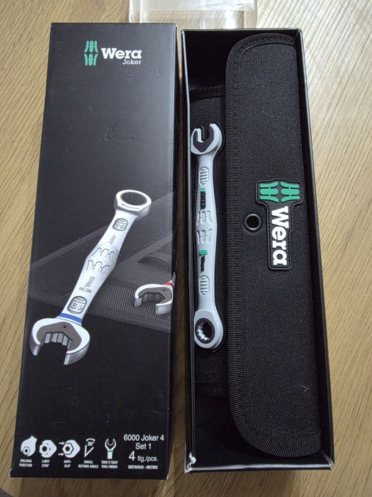 Set 4 chei combinate cu clichet Wera Joker 6000