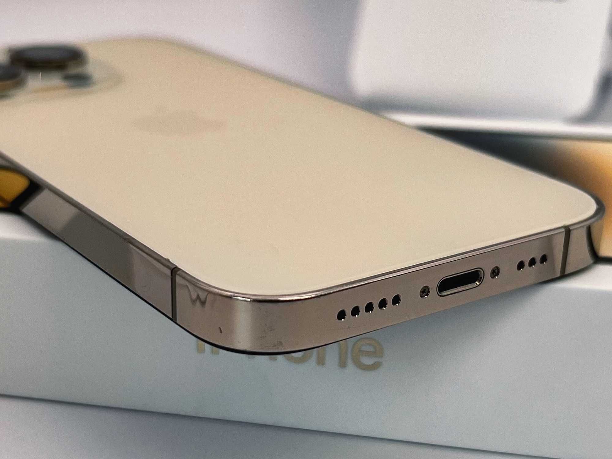 iPhone 14 Pro, 256GB, Gold, 100% батерия, Отключен, с проблем!