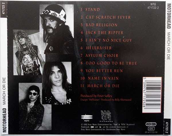 CD Motorhead - March or Die 1992