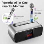 Bluetooth система караоке тонколона с 2 микрофона акумулаторни