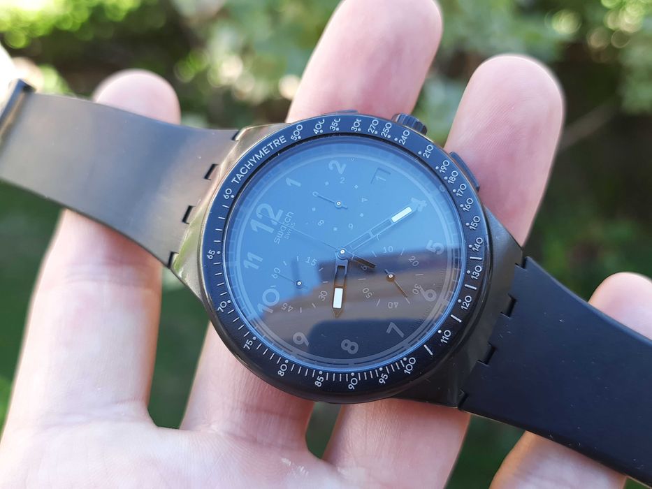 ceas Swatch All Black Cronograf