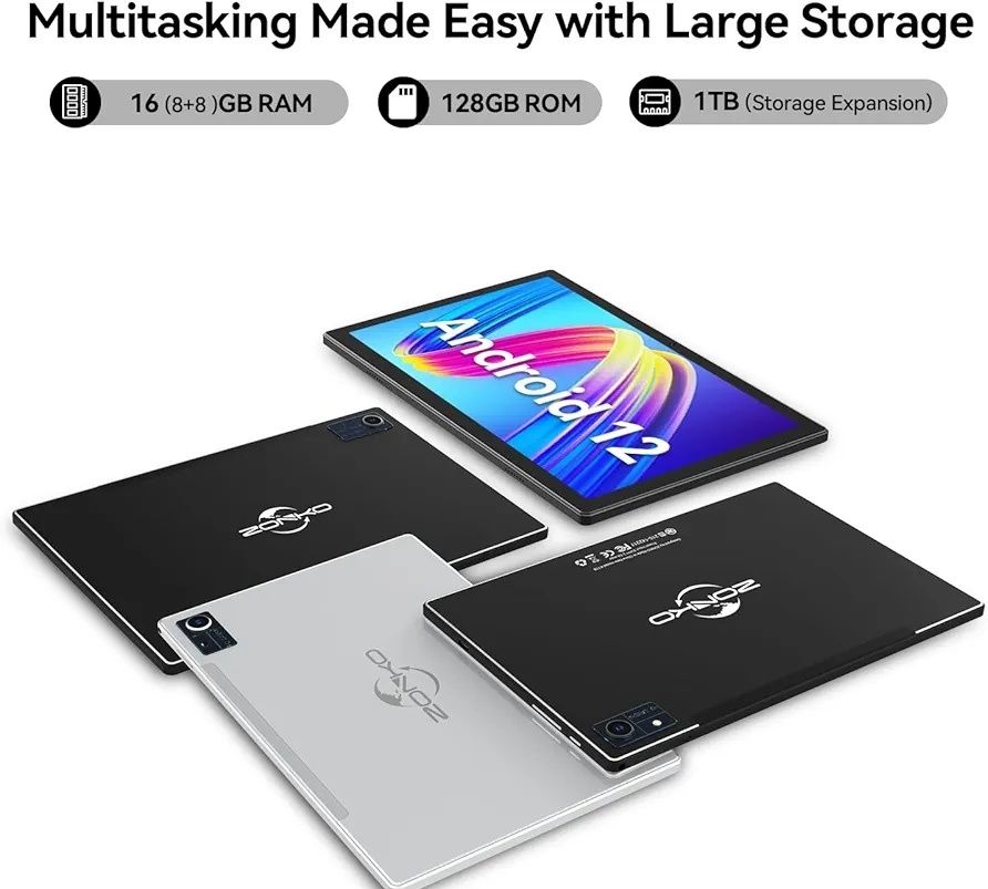 Таблет с Android с клавиатура, 16(8+8) GB RAM 128GB ROM 1TB 10-инча 5G