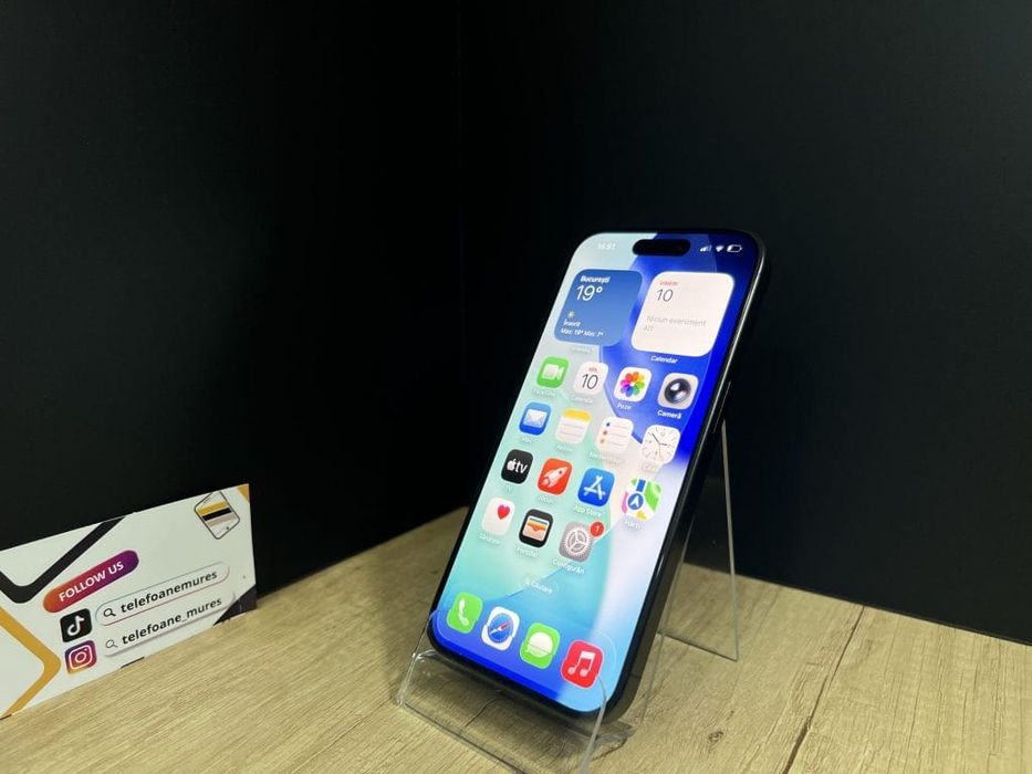 Iphone 15 Pro 128Gb Black Titanium 3 ani garanție, Telefoane Mures