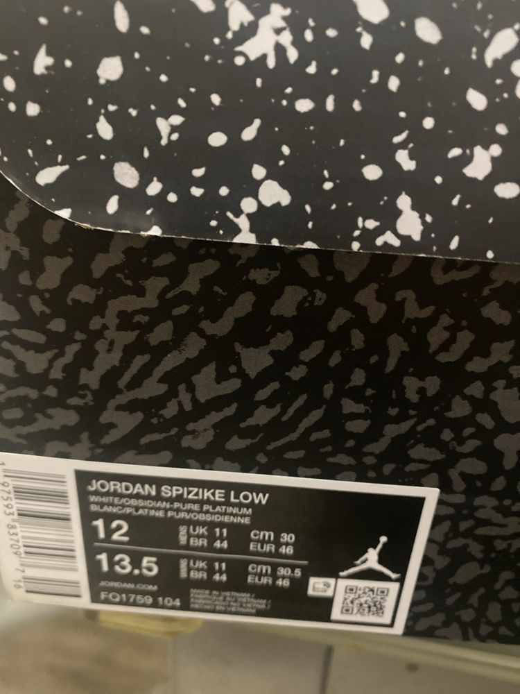 Nike Air Jordan Spizike Low White Cement Grey Dark Navy FQ1869-100