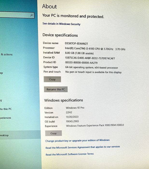HP ProDesk 600 G3 MT, SSD 250GB, 8GB RAM