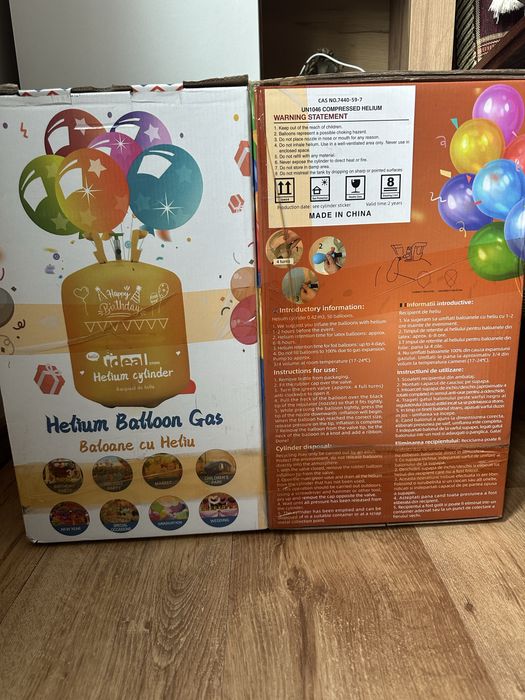 Pompa heliu (butelie, mini reductor, 50 baloane)