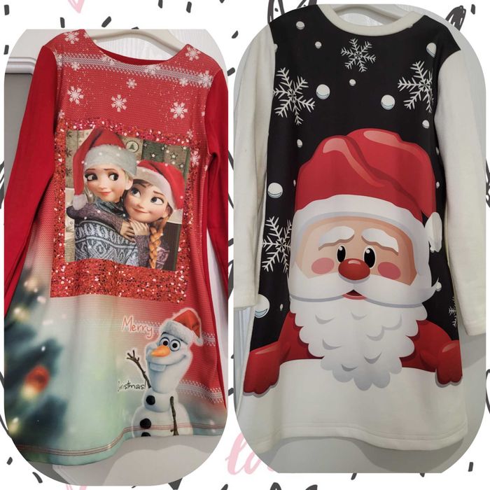 Продавам детски коледни роклички р.122