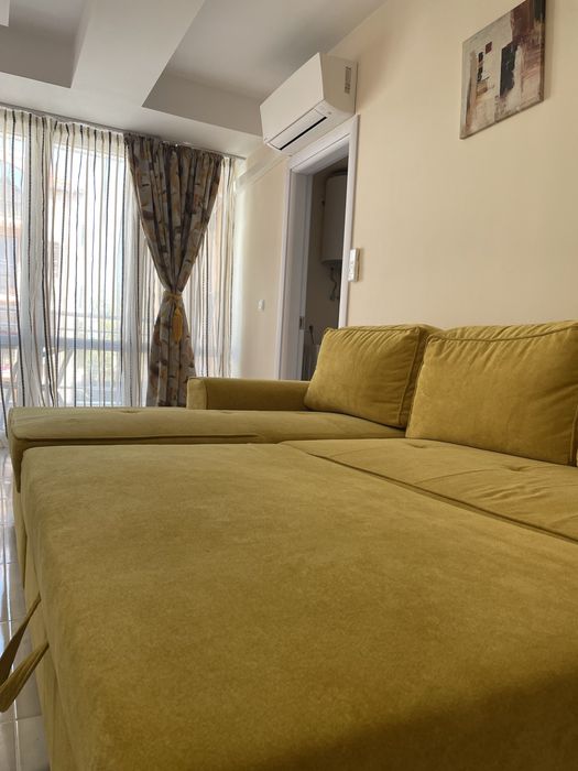 Ъглов диван горчица