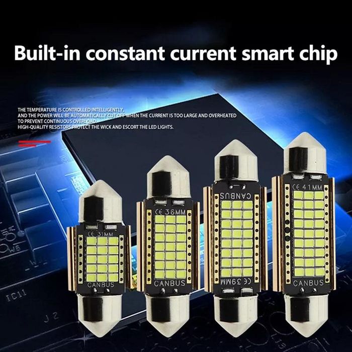 Led canbus крушки 2 броя 2016 21smd ultrabright festoon c5w c10w ...