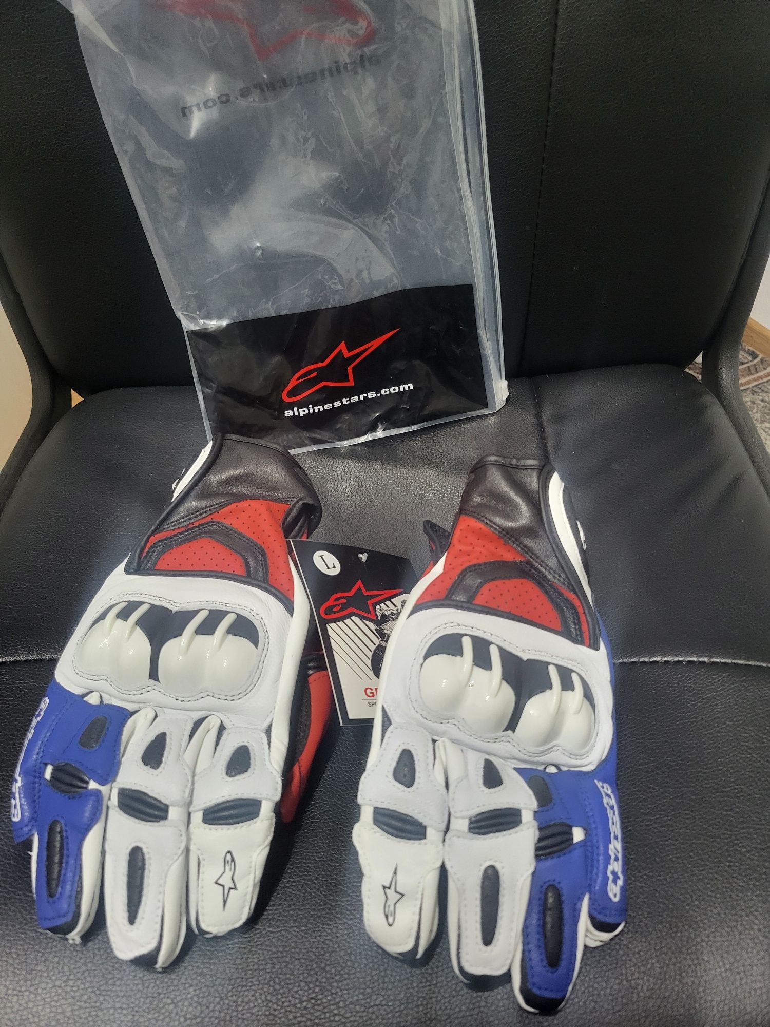 Mănuși  moto mărimea L/XL Alpinestars GPX   . Echipament moto.