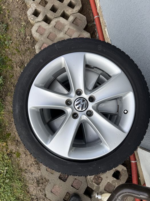 Jante passat audi skoda cu anvelope de iarna - 17 - 5x112