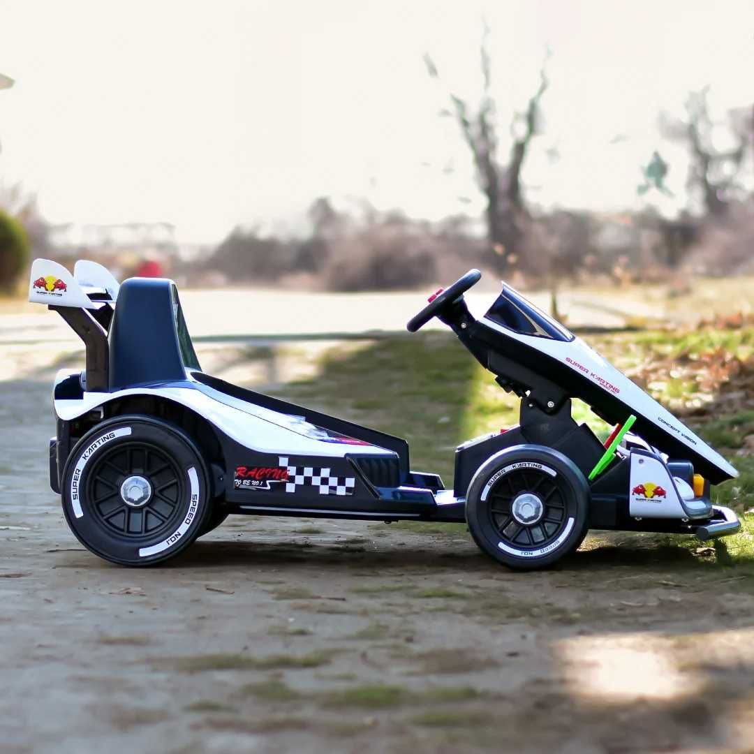 Kart electric copii 3-11 ani F1 Racing 500W 24V,R. Moi,Telecomanda Alb