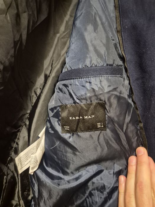 Vand geaca/jacheta Zara bleumarin pentru barbati, marimea L, ca noua