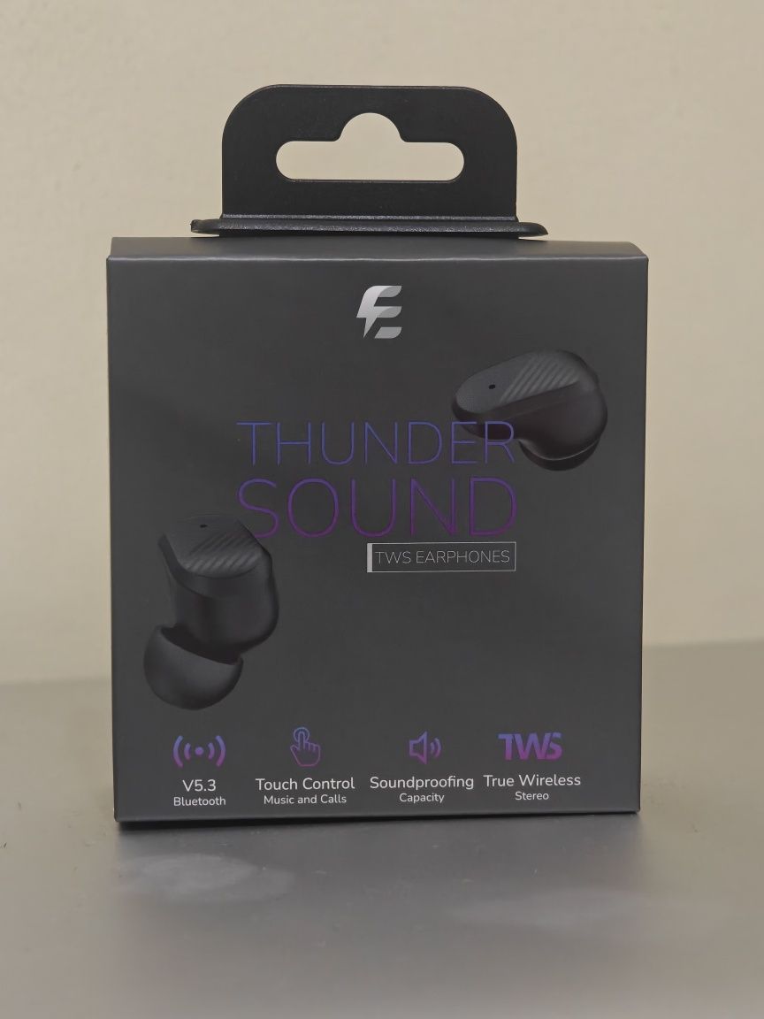 Casti TWS E-Boda Thunder Sound, True Wireless, Bluetooth, Negru