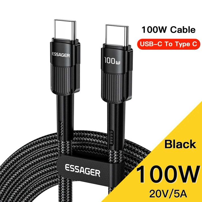 100W USB тип C към USB C кабел USB-C PD бързо зареждане