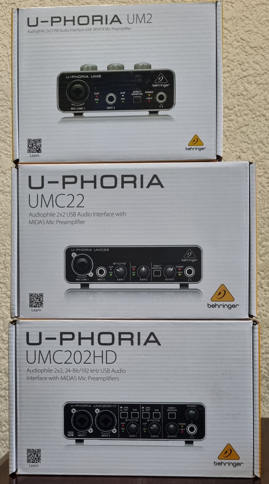 Behringer U-PHORIA UM2, UMC22, UMC202HD