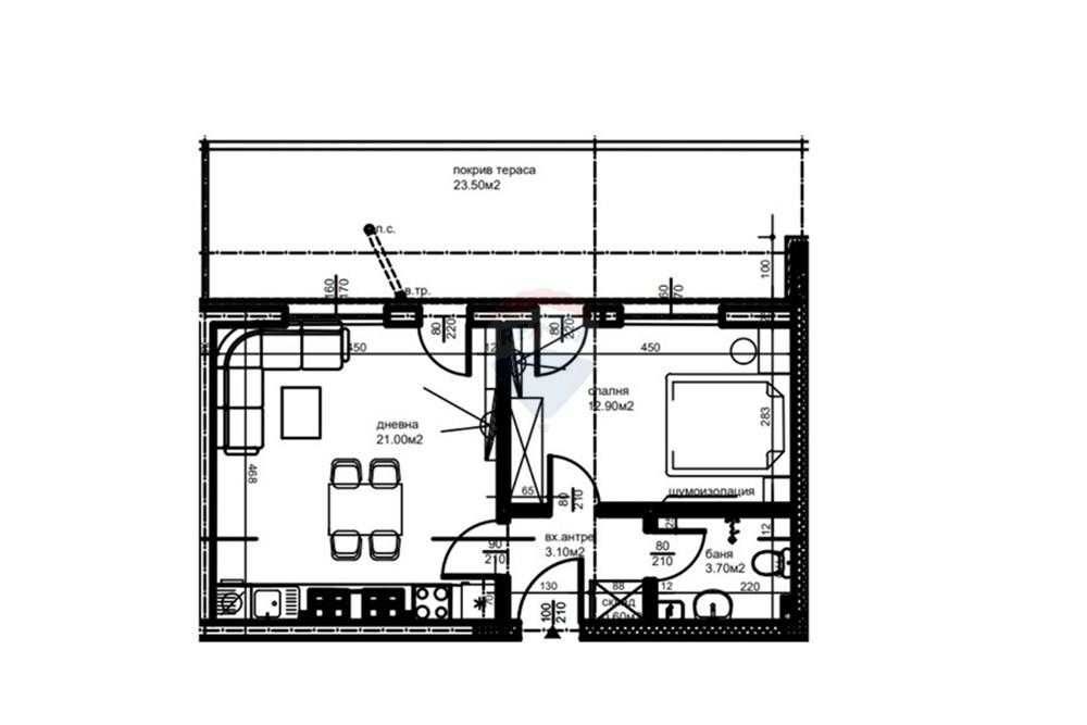 Продава се Двустаен апартамент в Пловдив, Коматевски възел - 82 кв.м за 1024 €/кв.м - Снимка #1