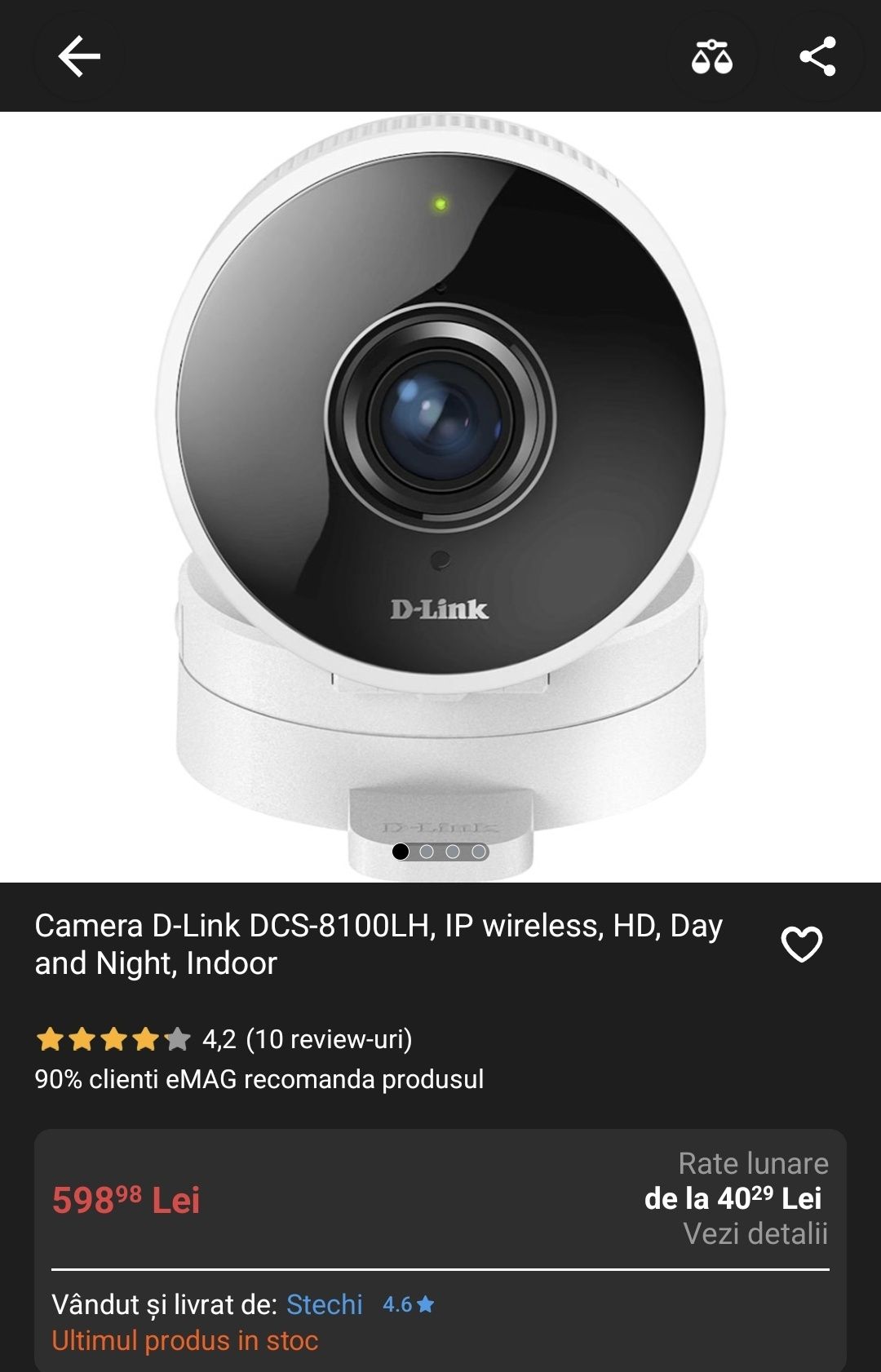 Camera supraveghere D-Link DCS 8100LH