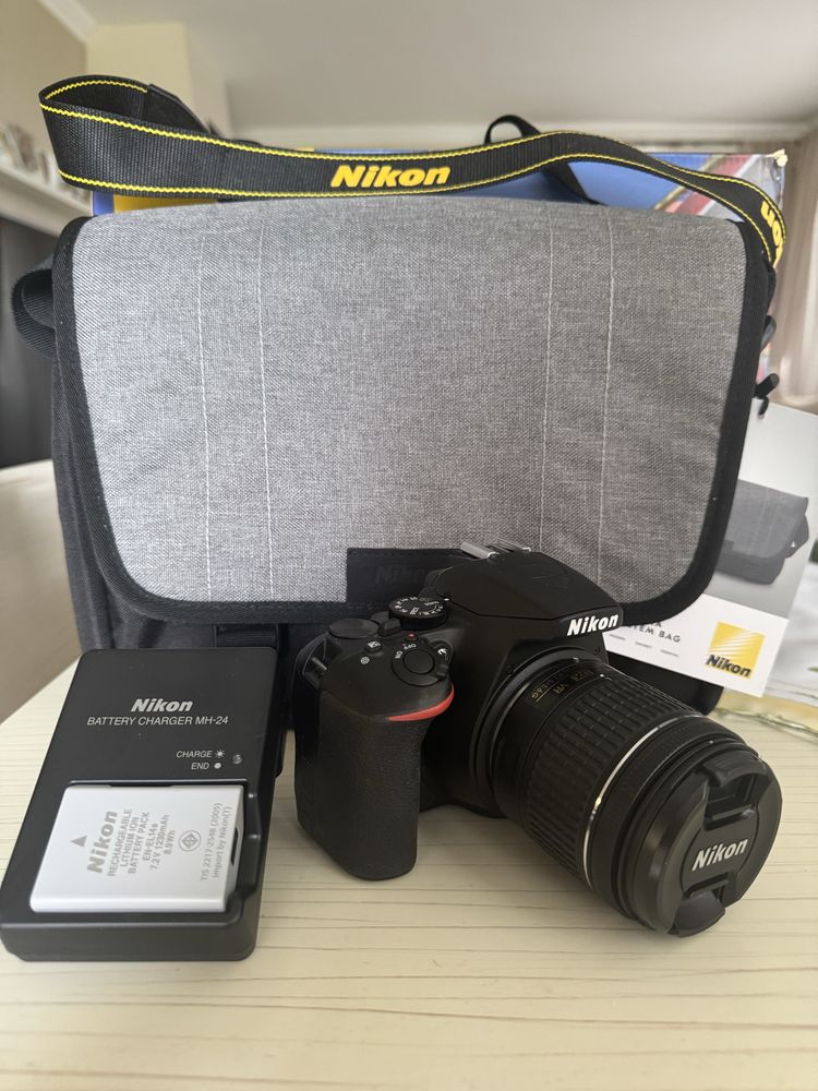 Нов Фотоапарат DSLR Nikon D3500, 24.2MP + Обектив AF-P 18-55 мм VR