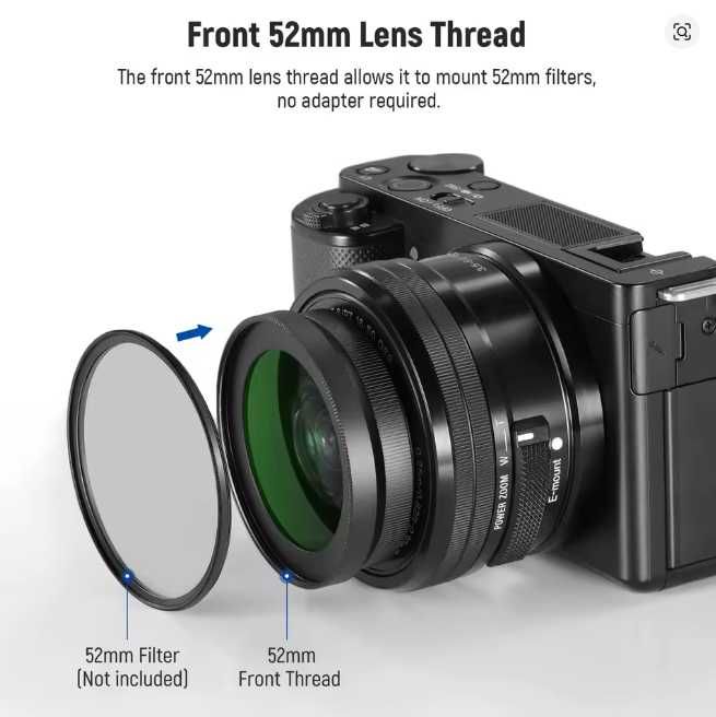 NEEWER 40.5mm HD Lentila Wide Angle pt Sony ZV-1F ZV-E10 A5000 A6000