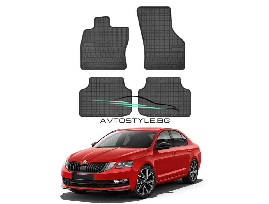 Гумени стелки зa Skoda Octavia 3, 2012-2019 г.,  Frogum - El Toro