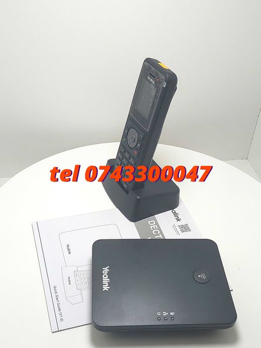 Telefon Voip Wireless Yealink W79p  W59r Negru 10 Sip Support