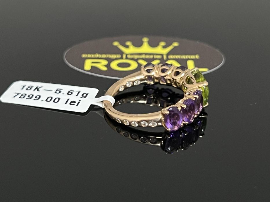 Bijuteria Royal CB : Inel dama aur 18K cu diamante naturale