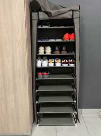 Водоустойчив шкаф за обувки с 9 реда, текстилен шкаф за обувки