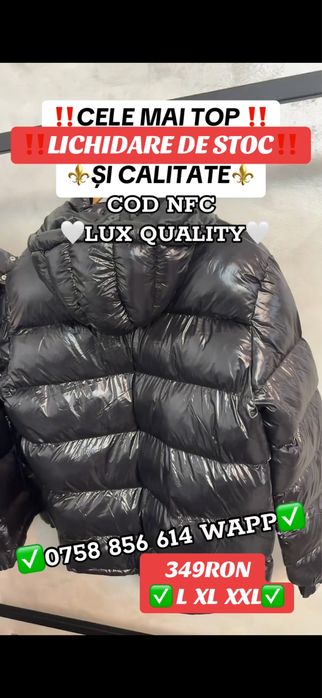 Geaca M.O.N.C.L.E.R Semi Lucioasa Calitate Premium  XXL TAG NFC