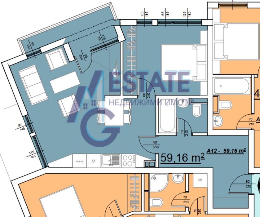 Двустаен апартамент в село Равда