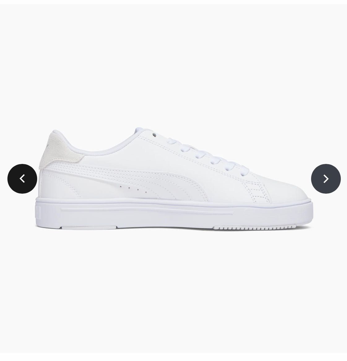 PUMA. Кожаные белые женские кроссовки