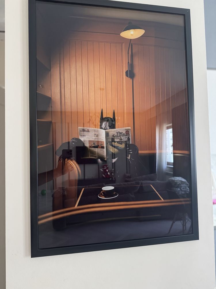 Картина в стекле batman с кофе - выглядит очень дорого