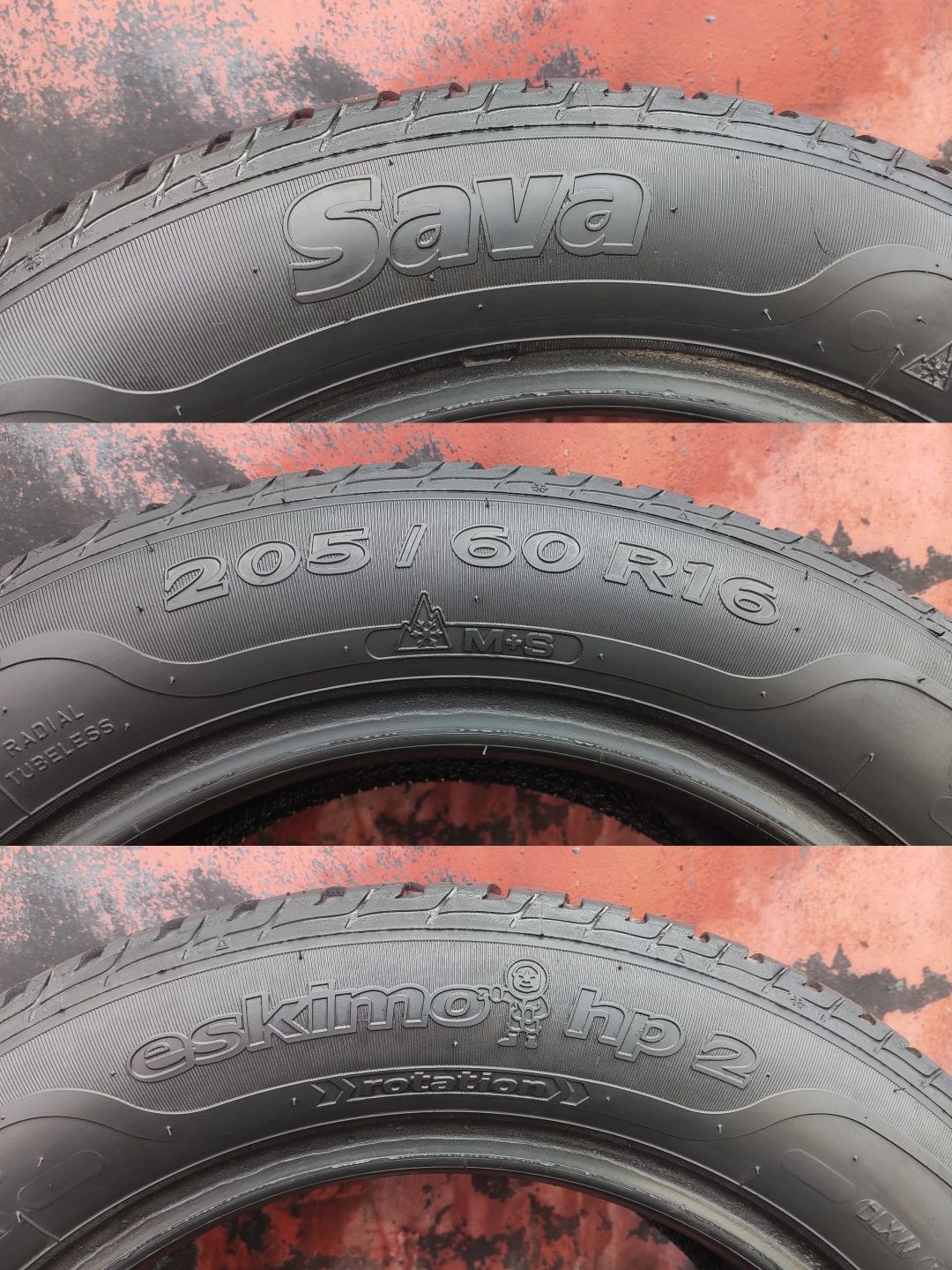 2бр. зимни гуми 205/60/16 Sava Eskimo HP2 
dot3821
6.8mm
Добро състоян