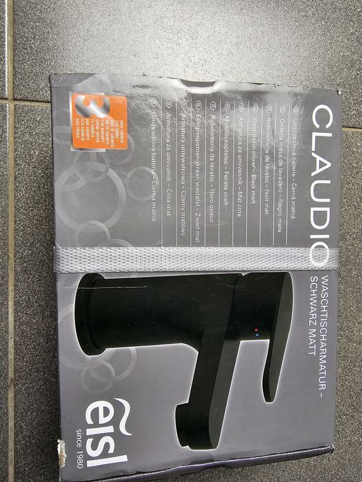 Baterie pentru lavoar baie Negru mat