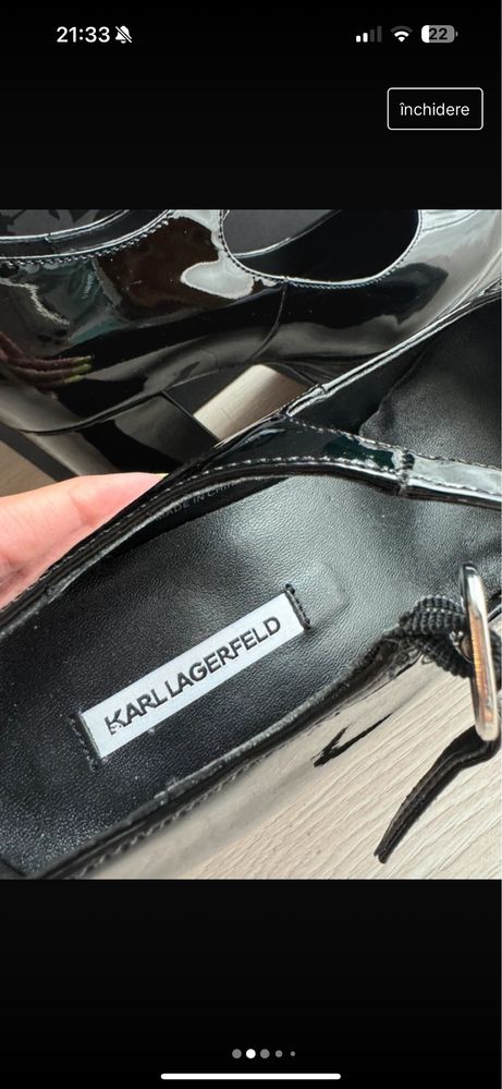 Pantofi de lac karl lagerfeld