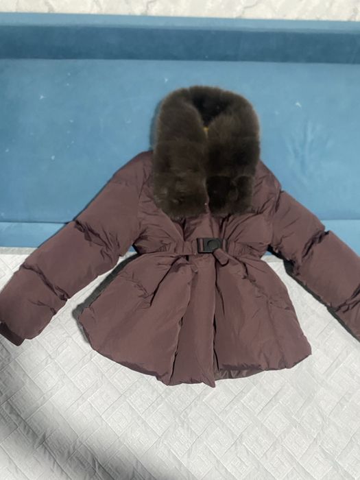 Куртка зимняя кимоно новая с меховым воротом ,теплая очень