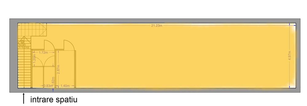 Inchiriez spatiu pentru birouri 120 mp open space