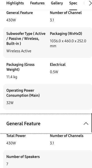 soundbar Samsung HW-A650