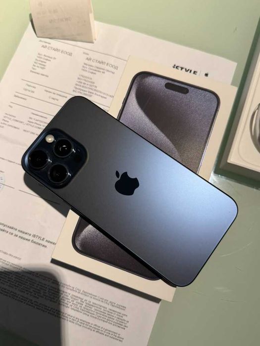 iPhone 15 Pro Max 256GB Blue Titanium – Отлично състояние!