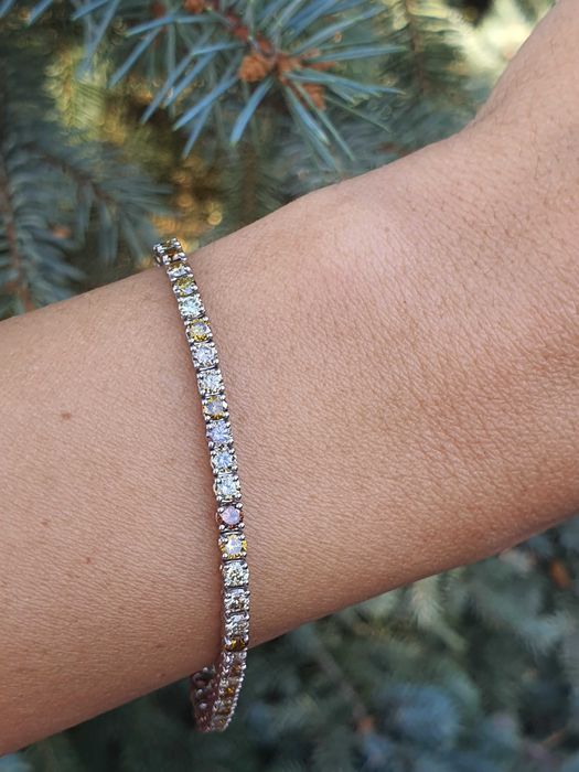 Bratara Tennis Aur 14 kt cu Diamante Naturale 5.62 ct