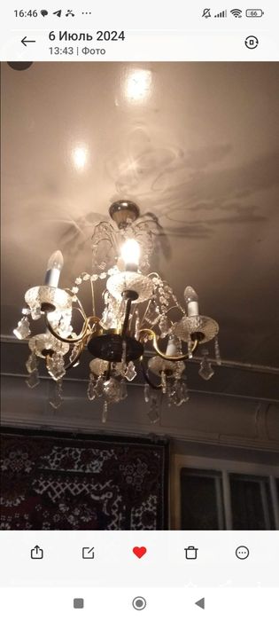 Люстра хрусталь СССР .