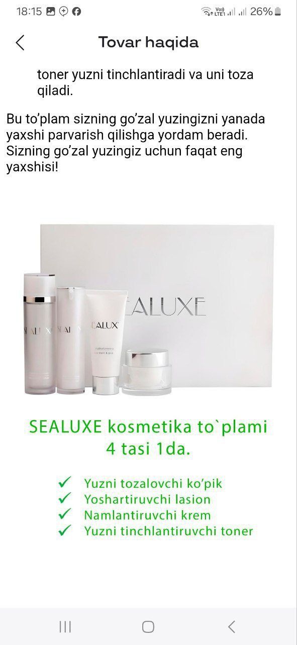 Greenleaf eko maxsulod. SEALUXE