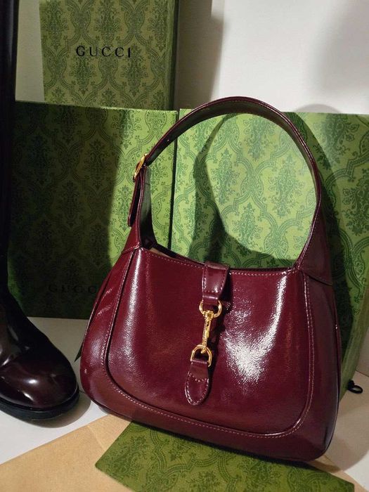 Налична чанта GUCCI 1961 Jackie в червен лак