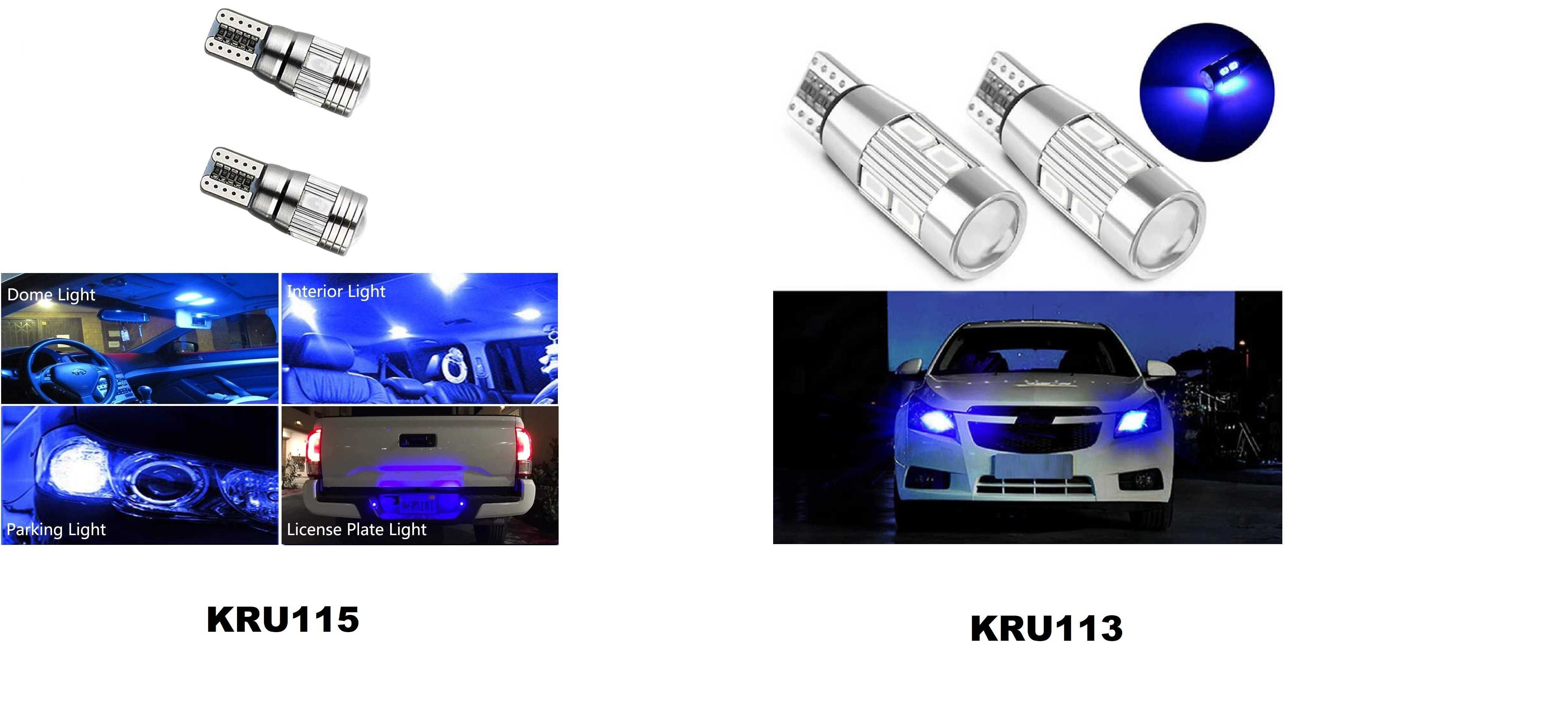 Лед Крушки Крушка ЗаГабарит Т10 W5W LED 6 SMD/ 10 SMD Canbus 12V Синя